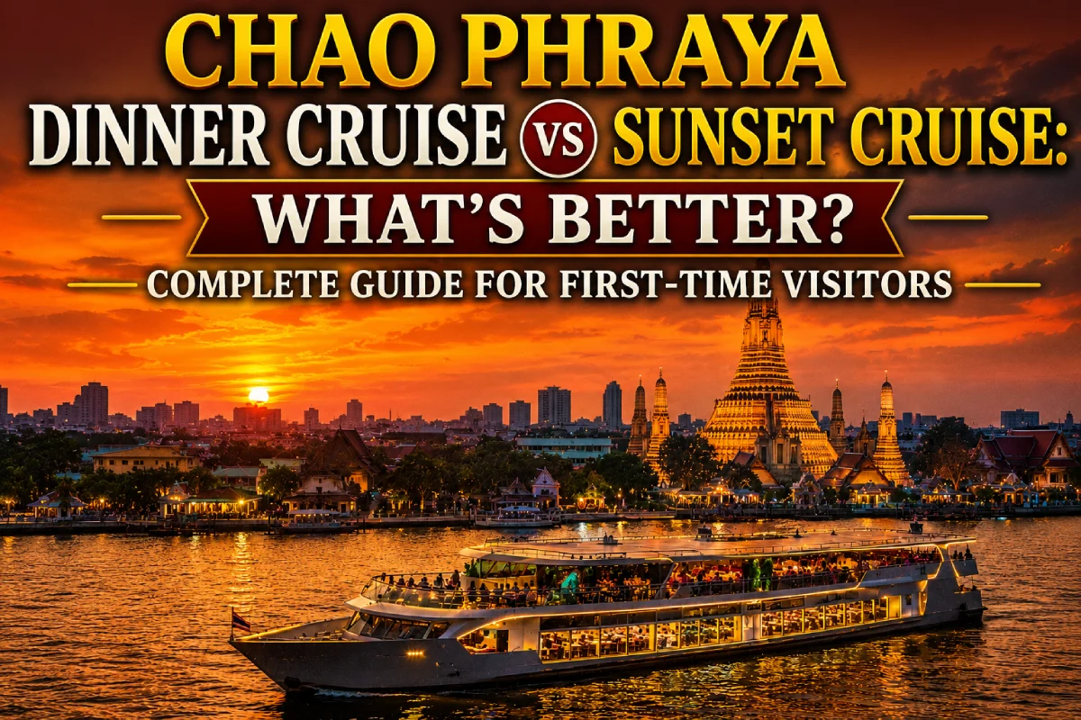 Chao Phraya Dinner Cruise vs Sunset Cruise: What’s Better? Complete Guide for First-Time Visitors
